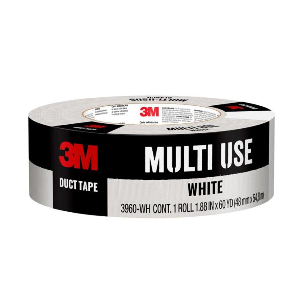 The 1.88 in. x 60 yds. Duct Tape - White by Go Build is versatile for color coding tasks, featuring dimensions of 48 mm x 54.8 m and ideal for various uses.