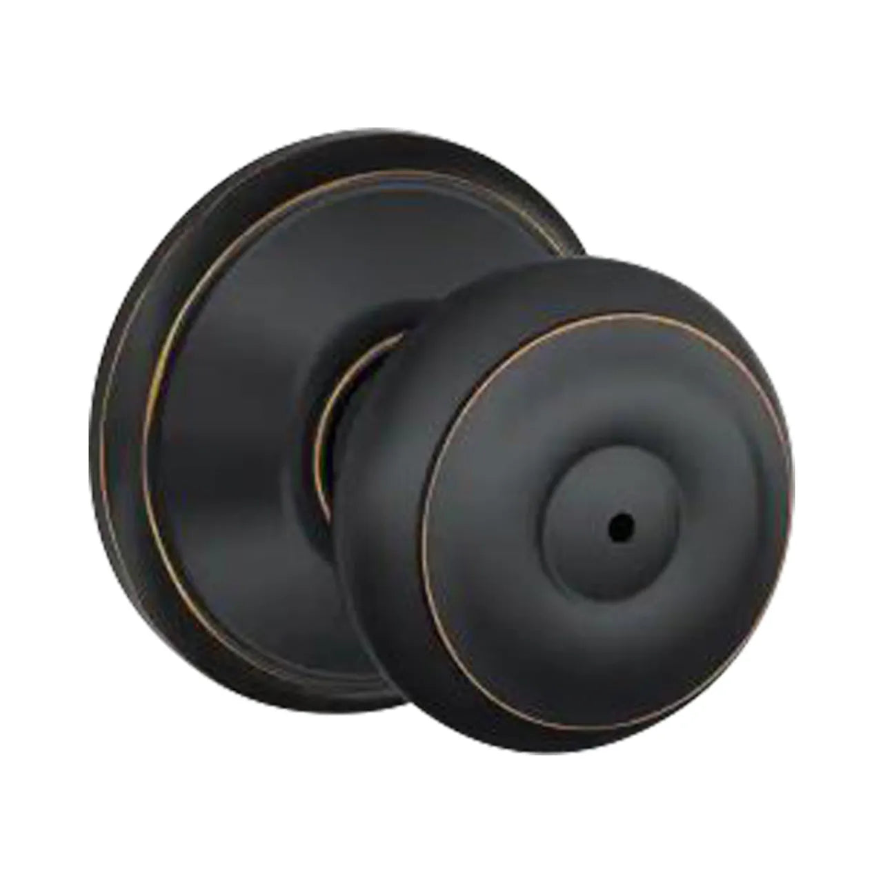 Georgian Privacy Bed/Bath Door Knob - Aged Bronze