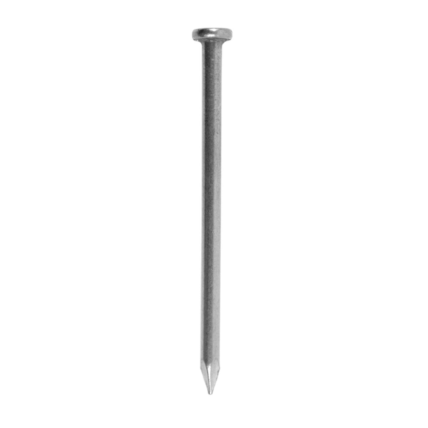 A close-up image of a Grip-Rite 6C1 #11-1/2 x 2 in. 6D Bright Common Nail with a flat head and sharp point, set against a plain white background.