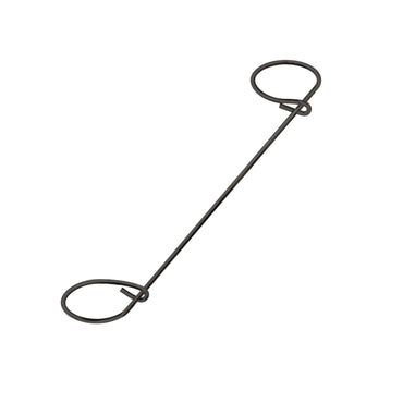 A GRIP-RITE BT1661MR 16-gauge rebar tie wire, featuring loops at each end and resembling bar ties, is positioned diagonally against a plain white background.