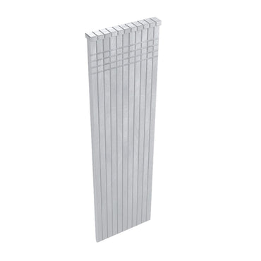 Image of Grip-Rite GRF16212 2-1/2 in. 16-Gauge Electrogalvanized Collated Finish Nails, a vertical set aligned against a white background, resembling staples. Perfect for interior finish applications and come with a jam-free guarantee.
