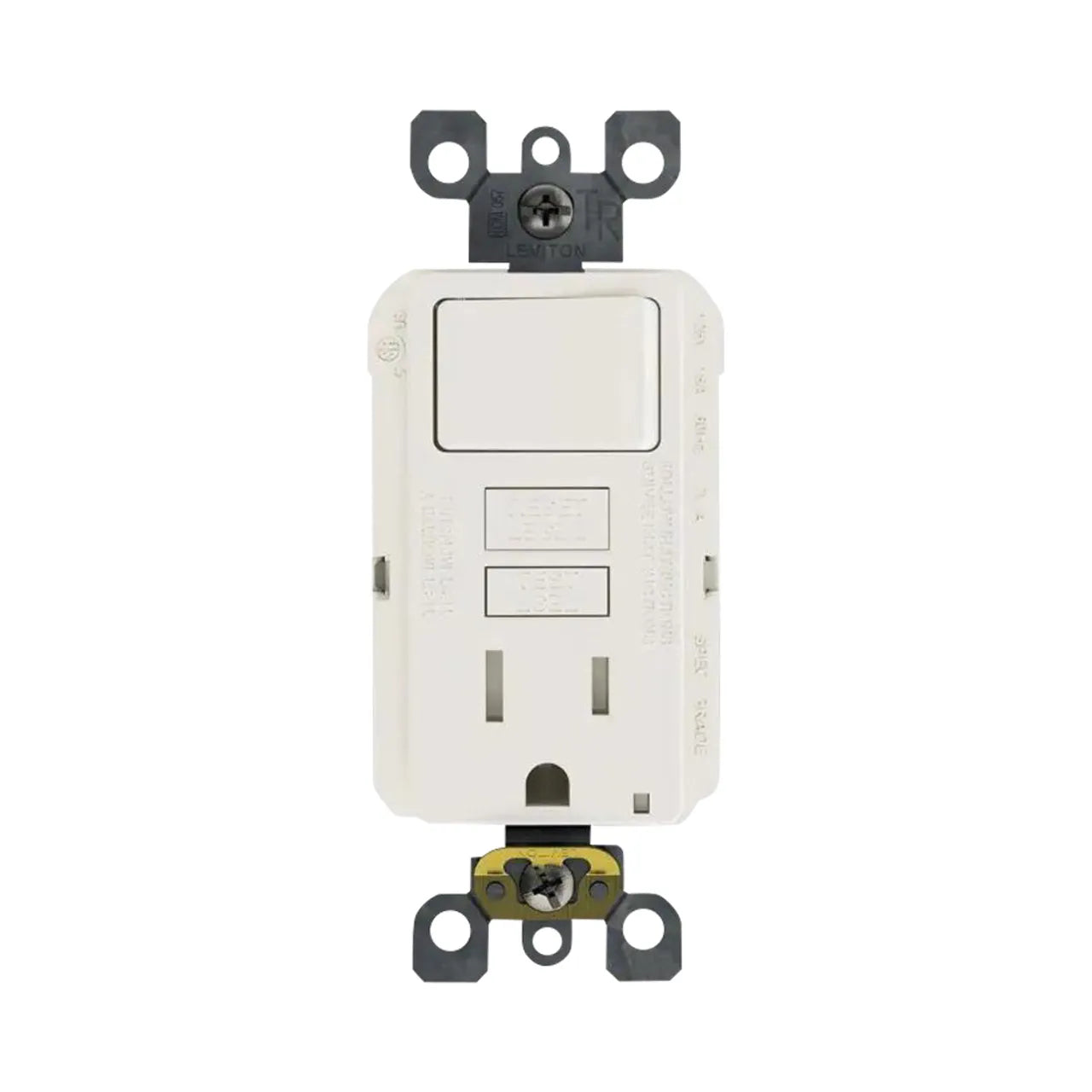 Leviton 15 Amp 125-Volt Combo Self-Test Tamper-Resistant GFCI Outlet and Switch - White