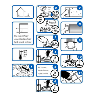 MAPEI Keraflor Thin-Set Tile Mortar 50 lb. - White