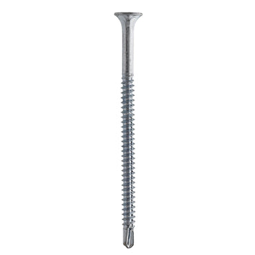 Close-up of a single Pro-Twist PRO-TWIST NSDZ2585 drywall screw against a white background. It features a zinc-plated #2 Phillips bugle head and fine spiral thread, ideal for securing drywall.