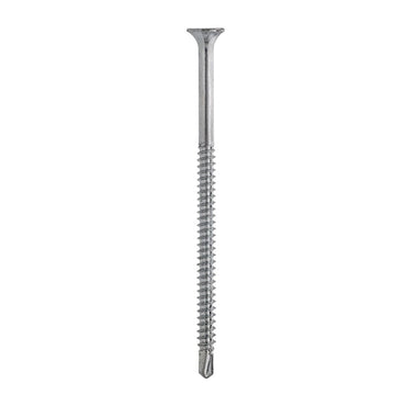 A Pro-Twist PRO-TWIST SDZ300 screw, similar to those used by professional contractors, is displayed vertically against a plain white background, highlighting its threaded shaft and pointed tip.