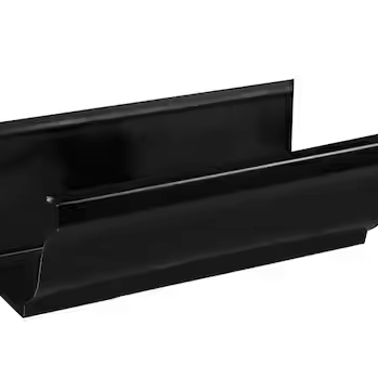 5 in. x 10 ft. K-Style Aluminum Gutter - Black