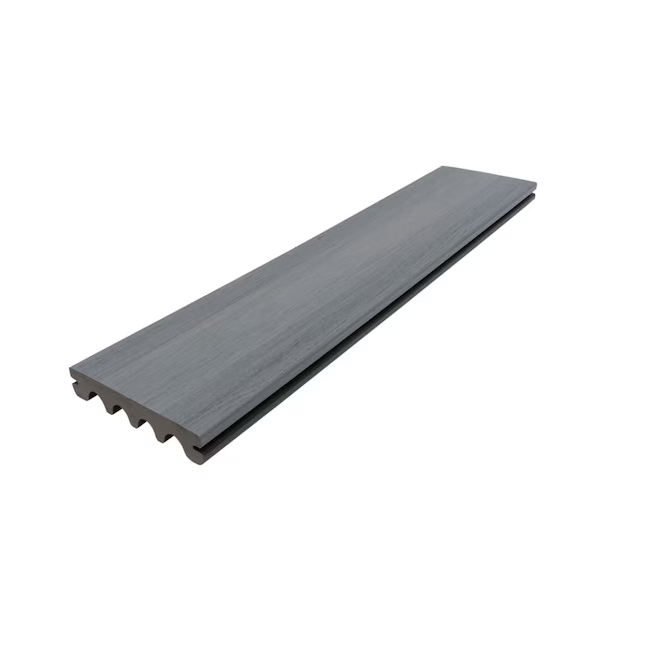 Elevate Multi-Chromatic Alpine Gray 1″ x 5.4″ x 16 ft. Grooved Composite Deck Board - Go Build, The Fastest Way To Build