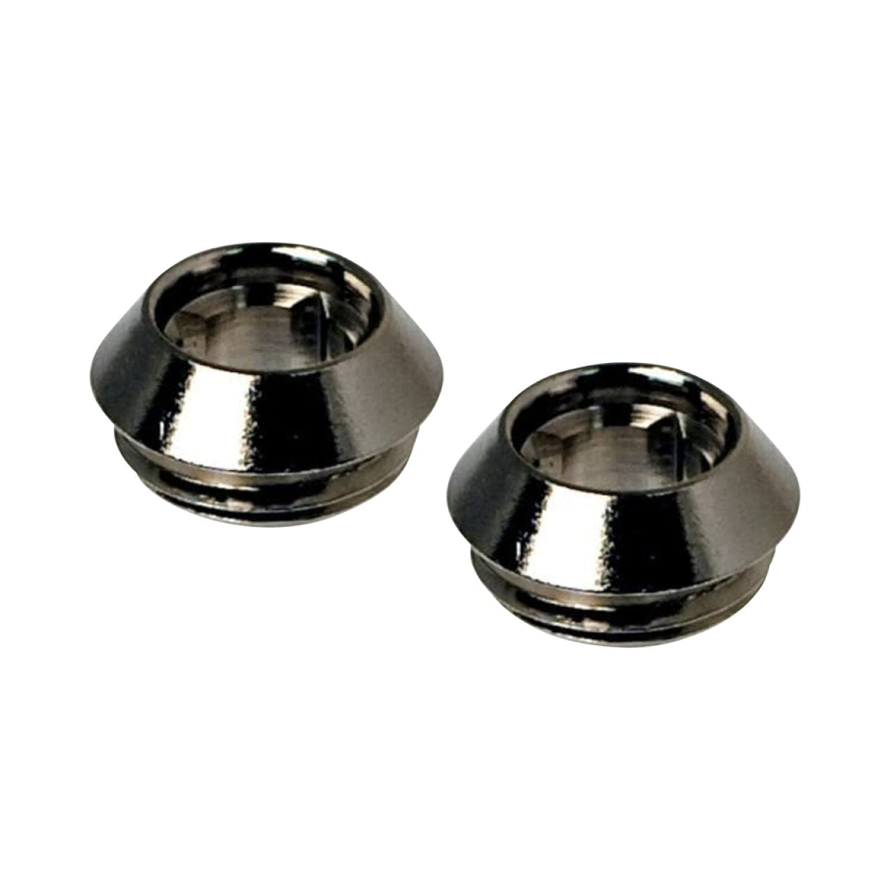 Two 21/32 in. x 18 TPI Go Build Faucet Bibb Seats for tub and shower faucets, shown side by side—ideal replacement parts from Go Build, The Fastest Way To Build.