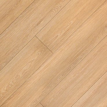 MSI XL Cyrus Valleyview Grove Luxury Vinyl Planks feature light brown wood visuals with visible grain and subtle texture variations. Diagonally arranged, these planks have a waterproof SPC core and a smooth surface for a clean, modern look.