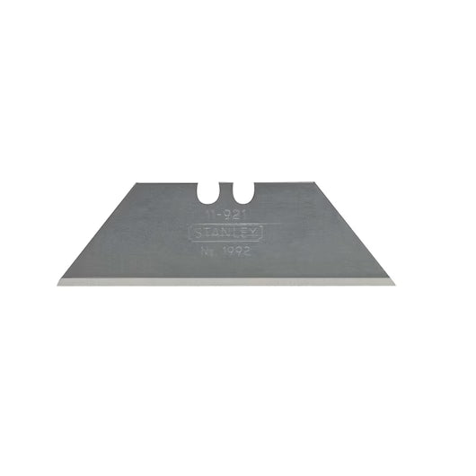 The STANLEY 11-921A Heavy-Duty Utility Blades with Dispenser (100/PK) feature a straight, sharp edge and two top notches—perfect as replacement blades for utility knives.