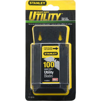 A 5-pack of STANLEY 1992® Heavy-Duty Utility Blades in branded packaging, ideal for tough cutting jobs.