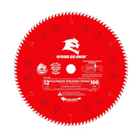 The Diablo DIABLO D12100X is a 12-inch, 100-tooth circular saw blade for wood, featuring a polished finish and TiCo Carbide construction. It includes protective warnings and detailed technical information for optimal use.
