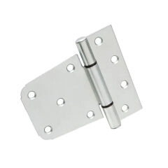 The Go Build 3-1/2 in. Heavy Duty Tee Hinge, zinc-plated, features six screw holes on one side and four on the other, shown on a white background.