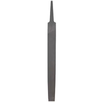 The STANLEY 22-171 Single-Cut Flat Mill Bastard File 8 in. is a precision hand tool with a tapered tang, rectangular single-cut body, and sharp edges, ideal for smoothing or shaping metal or wood.