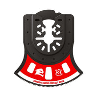 The Diablo DIABLO DOU275RCGP Demo Demon™ oscillating blade features TiCo Hi-Density carbide teeth, a unique curved contact edge, and BLACK I-CE COATING. It offers universal fit for versatile uses and measures 2-3/4 inches.