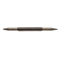 The SPRING TOOLS 32R12-1 Combination Center Punch and 1/32 in. & 2/32 in. Nail Set features a ridged center grip and pointed tips on both ends, shown here against a white background.