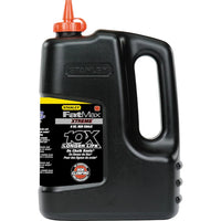 The STANLEY FATMAX XTREME Red Chalk (2.27kg/5lb) features a durable black plastic container with handle and orange spout, providing 10X longer life and no clumping—ideal for bold construction marking tasks.