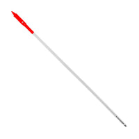 A Diablo DIABLO DSP3010 Spade Bit with a metallic shaft and vibrant red details is displayed on a white background, showcasing its sleek SPEED-TIP™ design aimed diagonally upwards for enhanced efficiency.