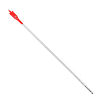 The image showcases a sleek silver rod with a red, arrow-shaped tip pointing diagonally upward against a white background, reflecting the precision of the Diablo DIABLO DSP3040 3/4 in. x 16 in. Spade Bit for Wood design.