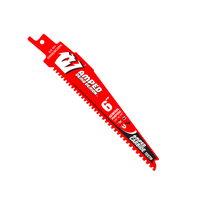 The Diablo DS0609CGPA3 reciprocating saw blade, marked Demo Demon and featuring carbide teeth with 6/9 TPI, is a high-performance 6-inch blade designed for general purpose cuts in tough materials.