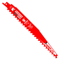 The Diablo DS0903CP3 9 in. Demo Demon™ Carbide Tipped Reciprocating Saw Blade, with its aggressive carbide tooth geometry and pointed tip, is ideal for fast clean pruning.