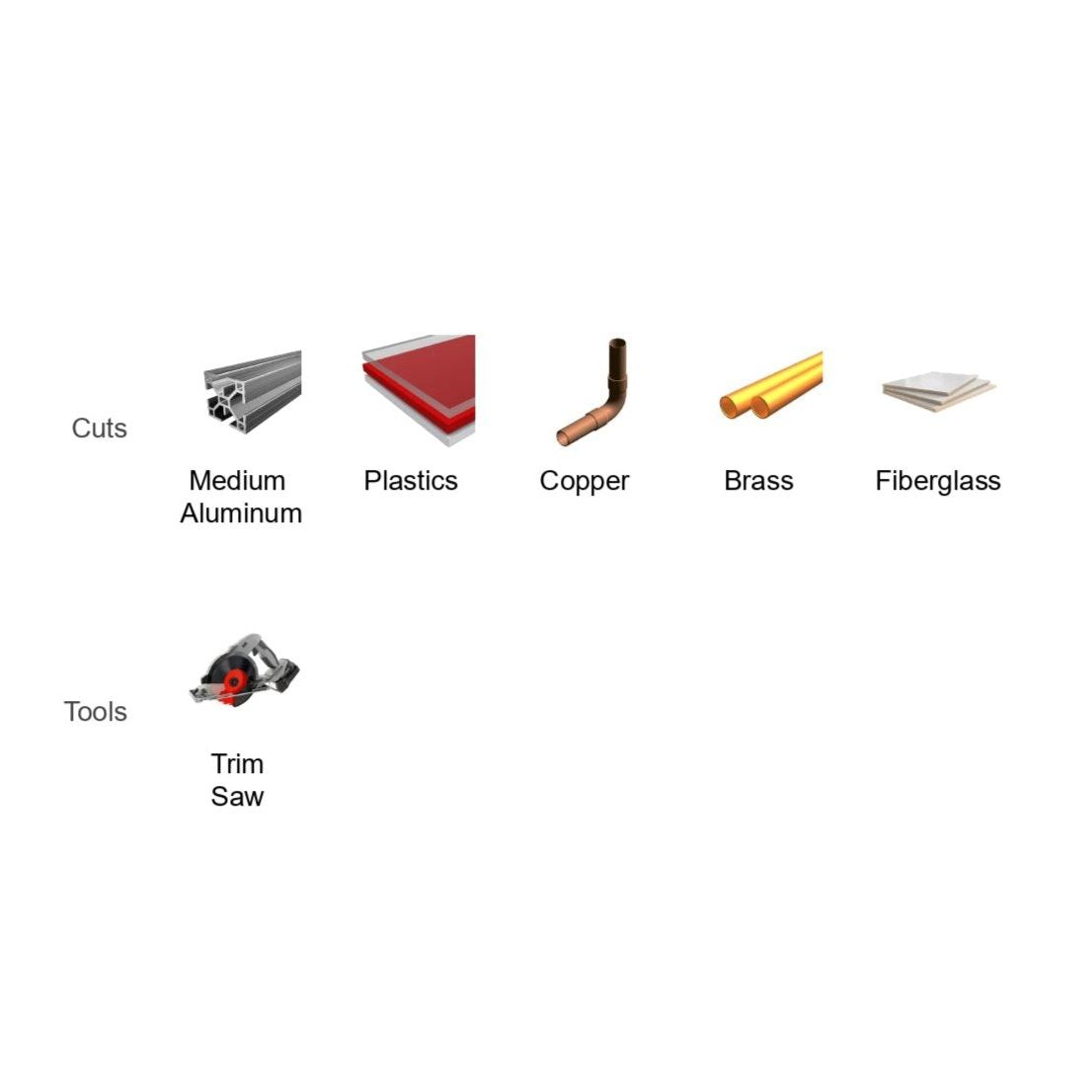 The Diablo DIABLO D0654NA 6-1/2 in. x 54 Tooth Medium Aluminum Cutting Saw Blade features a Triple Chip Grind (TCG) Tooth Design for effective cutting of medium aluminum, plastics, copper, brass, and fiberglass.