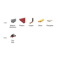 The Diablo DIABLO D0654NA 6-1/2 in. x 54 Tooth Medium Aluminum Cutting Saw Blade features a Triple Chip Grind (TCG) Tooth Design for effective cutting of medium aluminum, plastics, copper, brass, and fiberglass.