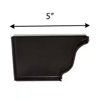 5 in. Black Aluminum Left End Cap - Right