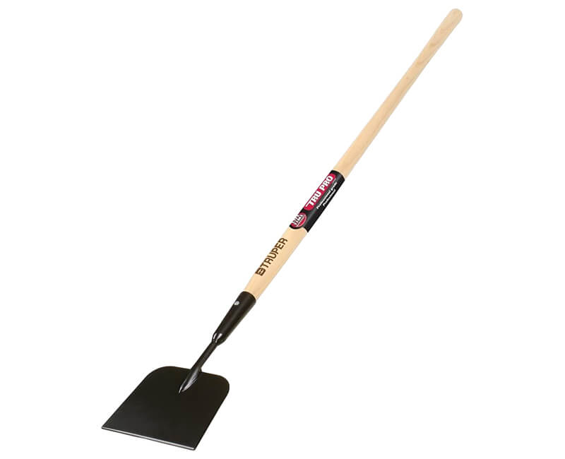 The TRUPER TPR31754 Forged Sidewalk & Ice Scraper features a 7 in. x 6 in. head and durable ash handle, ideal for property management tasks; pictured on a white background.