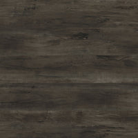 Cyrus Billingham Luxury Vinyl Planks by MSI feature a dark brown, textured wood look with rustic grain and tone variations—waterproof, durable SPC core flooring. Each box covers 23.77 sq ft.