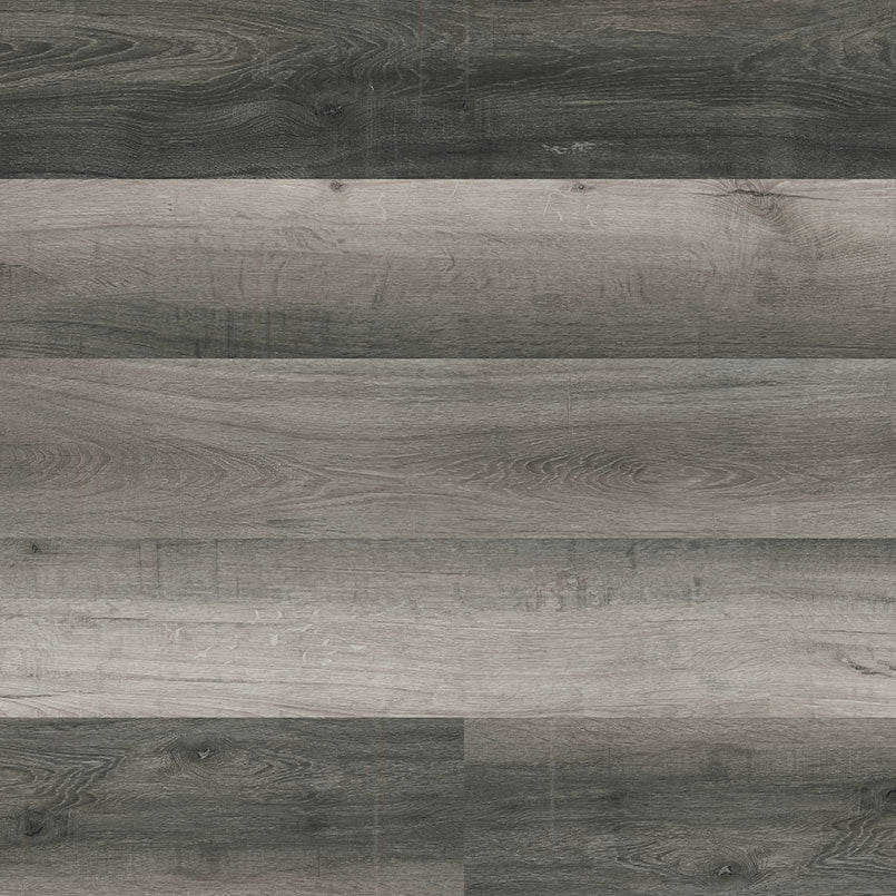 A close-up of MSI’s Cyrus Bracken Hill Luxury Vinyl Planks BOX (23.77 SQFT) showcases gray wood tones, visible grain, and subtle texture—part of the durable Everlife collection with an advanced CrystaLux™ wear layer.