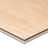 Close-up of the edge of MSI Cyrus Chester Hills Luxury Vinyl Planks BOX (23.77 SQFT), showing its realistic wood grain surface, sturdy backing layer, and durable CrystaLux™ protection.