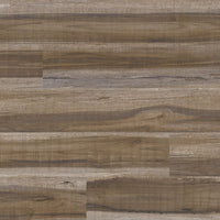 MSI Cyrus Exotika Luxury Vinyl Planks (23.77 SQFT) feature medium to dark brown wood-grain and knot details in a smooth, matte finish with a horizontal staggered layout and DIY-friendly installation for easy setup.