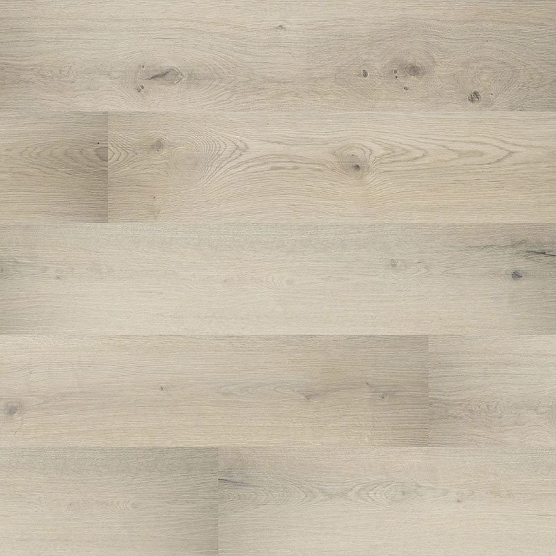 MSI’s Cyrus Runmill Isle Luxury Vinyl Planks (23.77 sqft/box) feature light wood tones with subtle grain and knots, arranged horizontally for a modern look. This SPC flooring offers waterproof performance and durable CrystaLux protection.