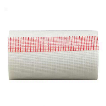 ADFORS FibaTape FDW6568-U Crackstop Self-Adhesive Wide Wall Repair Tape, 6 in. x 75 ft., features a white design with a red grid along one edge, ideal for construction, drywall joint reinforcement, and crack repair.