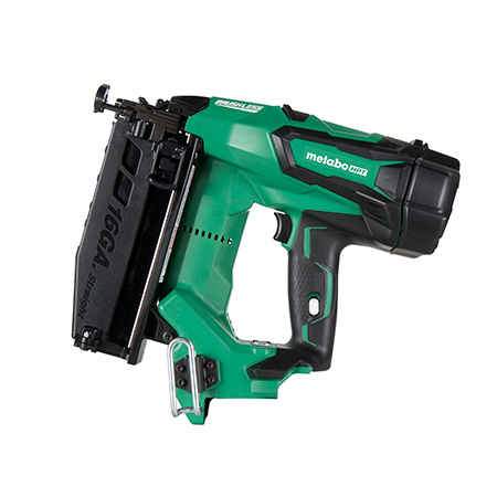 The Go Build NT1865DM 2-1/2" 18V Brushless Lithium Ion 16Ga Straight Finish Nailer, branded Metabo HPT (Canada Only), offers efficient fastening for construction or carpentry with cordless brushless motor technology.