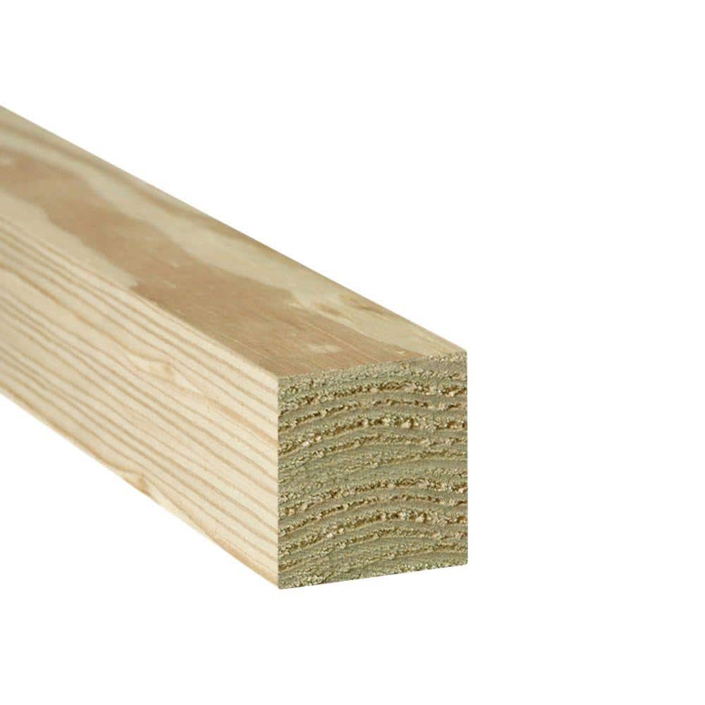 4 In. X 4 In. X 8 Ft. #2 Ground Contact Pressure-Treated Southern Yellow Pine Timber - Go Build, The Fastest Way To Build