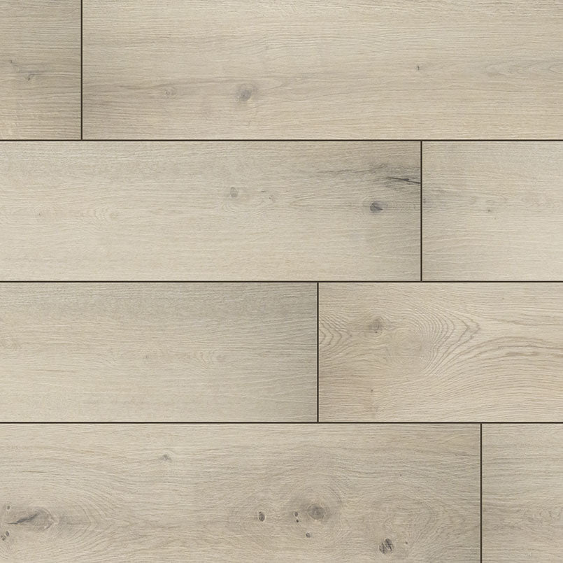 MSI XL Cyrus Runmill Isle Luxury Vinyl Planks (22.44 SQFT/box) feature light tones, subtle wood grain, natural knots, and a staggered layout for a realistic look. CrystaLux™ protection ensures lasting durability.