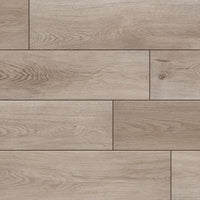 MSI XL Cyrus Whitfield Gray Luxury Vinyl Planks offer an authentic wood-look with visible grain and natural knots, arranged in a staggered pattern for a textured, stylish floor. Each box covers 22.44 sq ft.